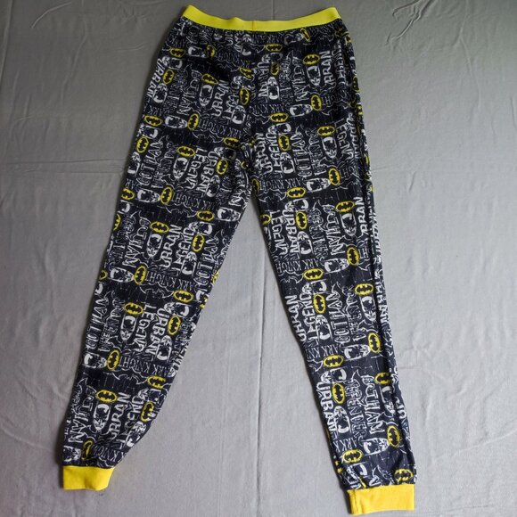Batman pyjama pants boys size XL (16) black and yellow with graphic design - Picture 3 of 9